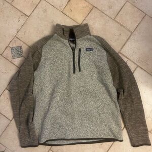 Patagonia | Better Sweater Quarter Zip Fleece Sweatshirt in Bleach Stone Khaki